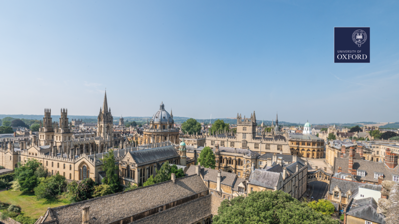 Oxford city seen from the top of a building