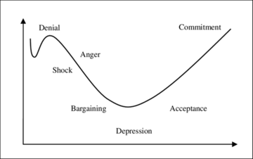The Kübler-Ross Change Curve is one model we use to understand how people respond. 